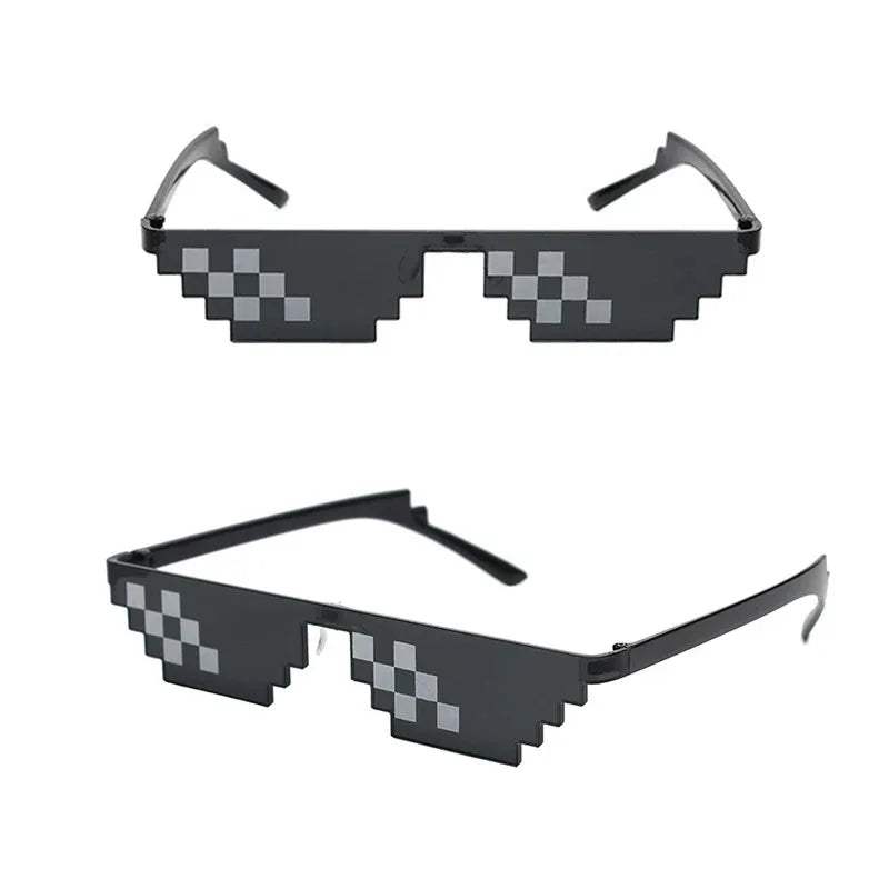 Mosaic Sunglasses Cool Party Vintage Shades Eyewear For Men Pixelated Sunglasses Funny Women Glasses