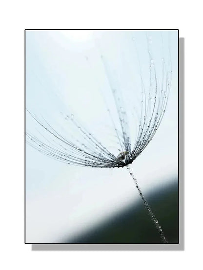 Modern Black and White Plant Dandelion Wall Art Minimalist Print Canvas Painting Posters for Living Room Modern Home Decor