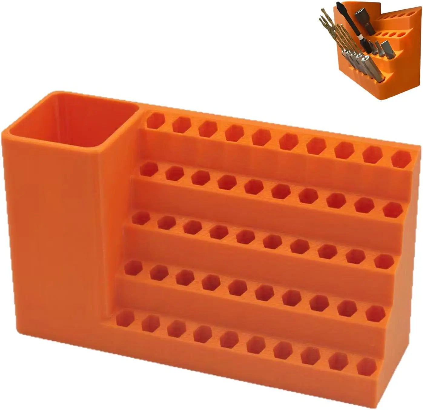 50-Hole Hex Screwdriver Bit Storage Box 1/4 Inch Impact Driver Bit Holder Organizer Durable Tool Box For DIY & Workshop