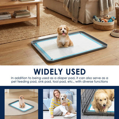 Pet Pee Pad Holder Silicone Dog Urine Pad Holder with Corner Snaps Leak Proof Puppy Pee Tray Mat Dog Training Mat Pet Supplies