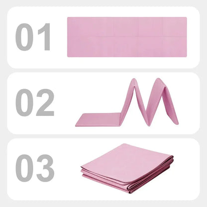 4 mm Anti-Slip Yoga M4mm Anti‑Slip Yoga Mat Portable Fitnesat Portable Fitness Workout Mat For Pilates Home Gym Ladies Exercise