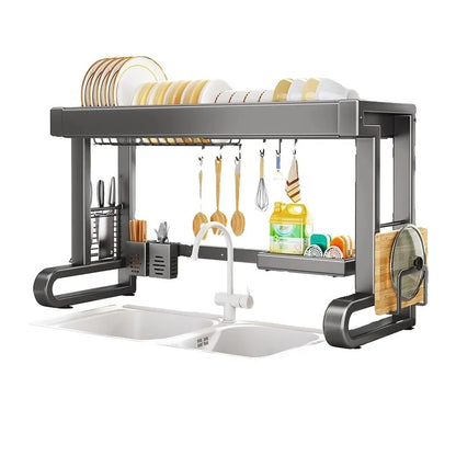 Dish Storage Rack Kitchen Sink Shelf Dish Drain Rack Sink Dish Shelf