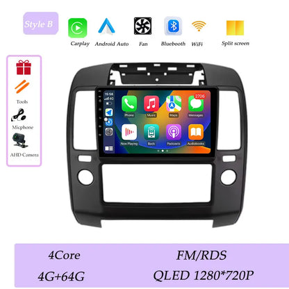 GPS Navigation for Nissan Navara 2006 - 2012 CarPlay Car Radio Video Audio Multimedia Player DSP Stereo Bluetooth  QLED Screen