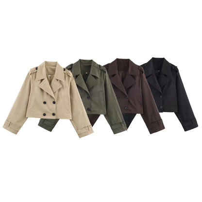 Autumn Women's Jackets 2025 New Short Windbreaker Coats Fashion Loose Autumn Jackets Women's Chic Street Elegant Outerwear Coats