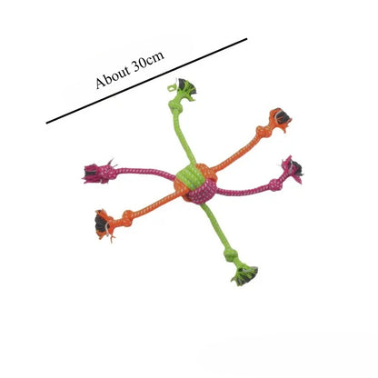 Dog Puppy Teeth Cleaning Interactive Toy Bite Rope Toy Pet Wear-Resistant Cotton Knot Chewing and Bite Resistant Pet Supplies