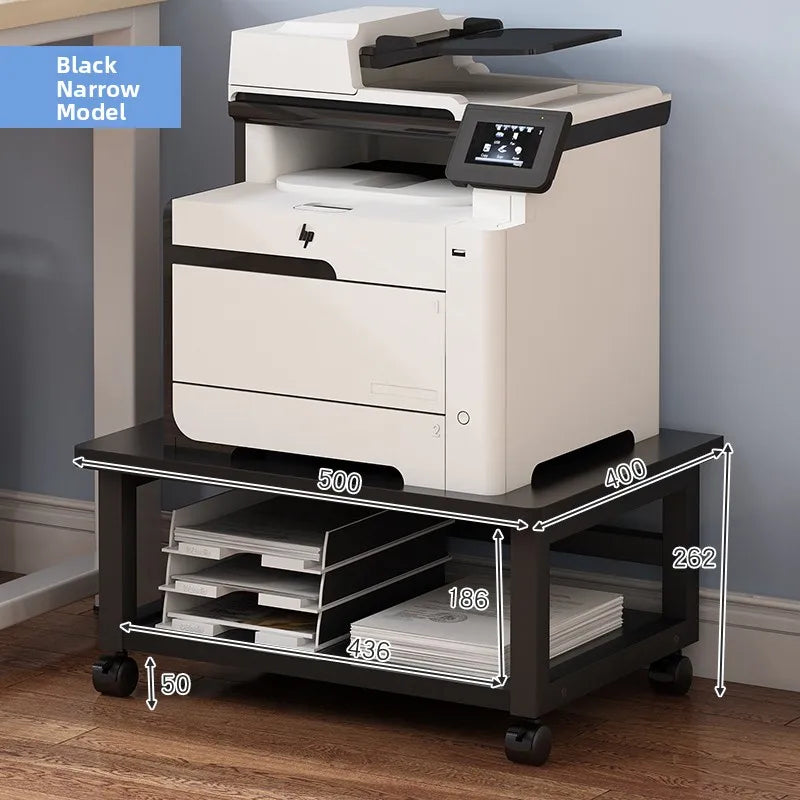 Low Profile Floor Mounted Office Desktop under Desk Printer Copier Storage Ra Home Use Mobile Organization elf