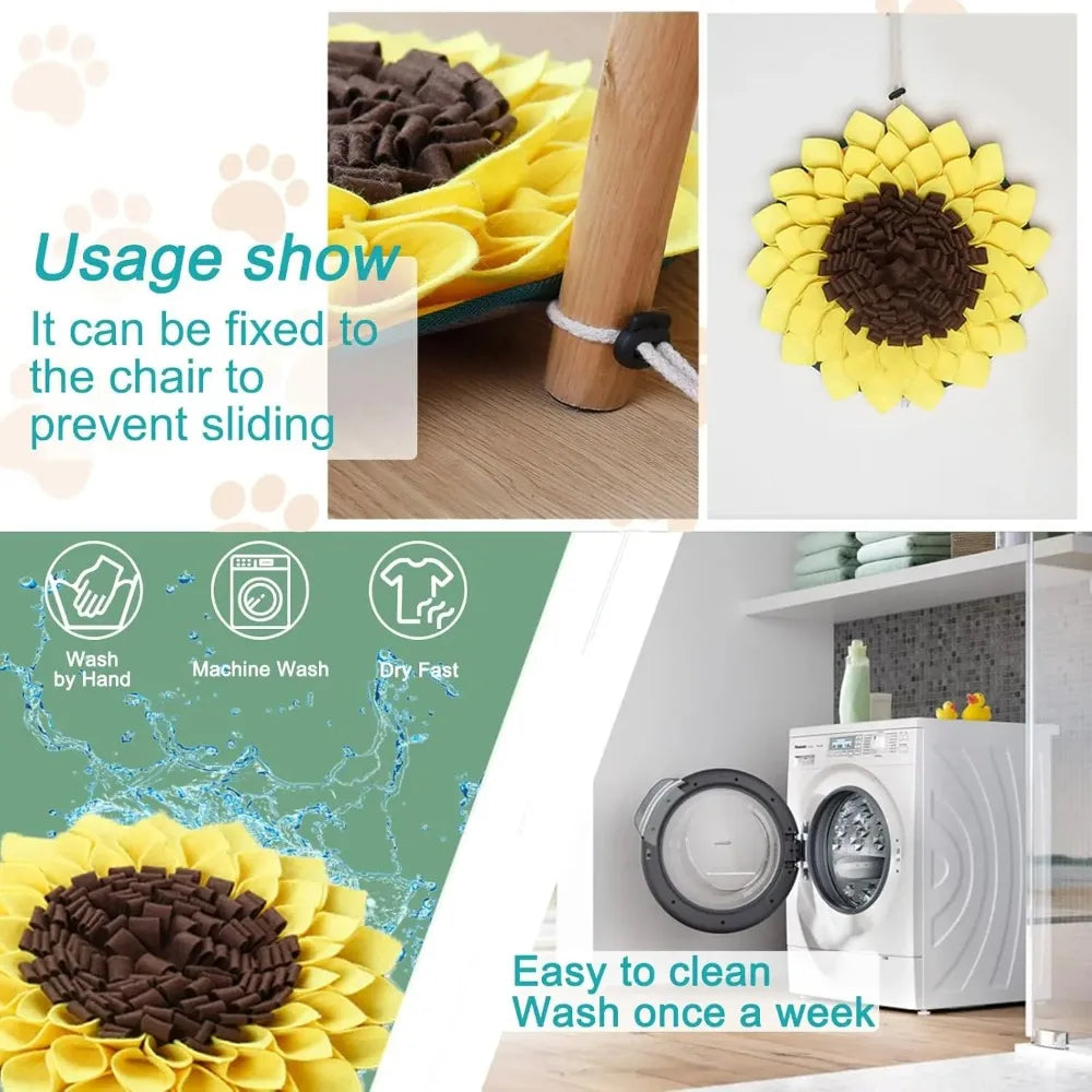 Dog Toys Snuffle Mat for Slow Feeding Puppy Sniffing Pad Smell Training Interactive Puzzle Toy Indoor Stress Relief Pet Supplies