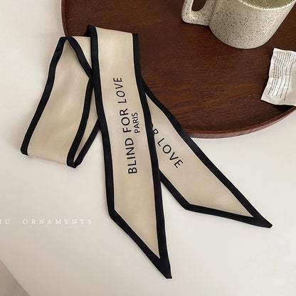 2024 New Luxury Brand Scarf Tarot Women Scarf Bag Hair Skinny Silk Scarves Design Foulard Neckerchief Headband For Ladies