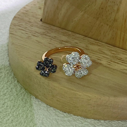 2026 New Trend Fine Jewelry Set Original Charm Luxury Lucky Grass Crystal Fashion Necklace Ring Earrings Romantic Gift for Women