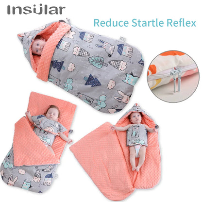 INSULAR Infant Thickened Sleeping Bags Newborn Anti-startle Holding Quilts Baby Bean Sleepsacks Multi-functional Autumn Winter