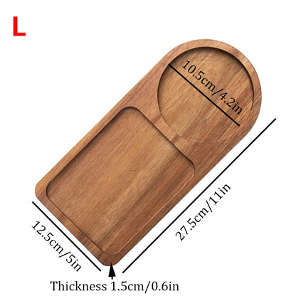 Coffee Tray Wood Plate Breakfast Tray For Serving Food Hospitality Coffeeware Teaware Decoration Table Decoration Accessories