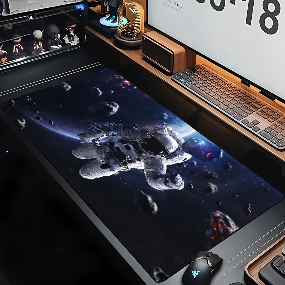 Space Astronaut Mouse Pad New Large Computer Office Game Table Mats XXL Rubber Anti-slip Gaming Keyboard Mousepad Long Desk Pads