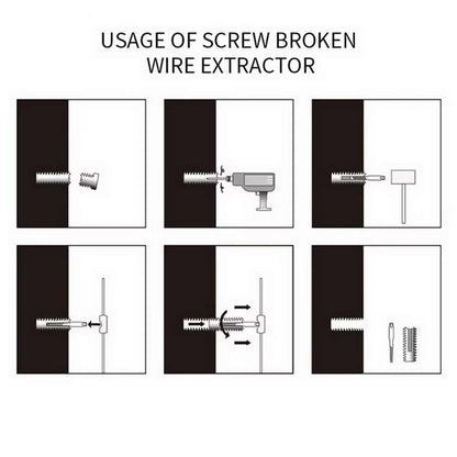 5pcs/6pcs Damaged Broken Screw Remover Extractor,Drill Bits Steel Durable Easy Out Remover Tool,Works on Wood and Machine Screws