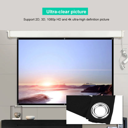 100'' Projector Screen 84-100inch 16:9 HD Projector Screen 3D Film Portable Screen Curtains Projector Screen HD Projector Screen
