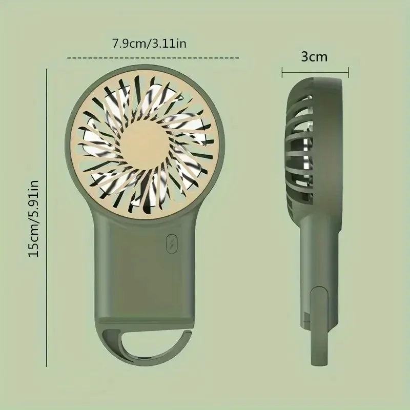 Portable Mini Fan USB Rechargeable Silent Fan Convenient To Carry Suitable for Home Office Travel Camping Handheld Pocket Fan