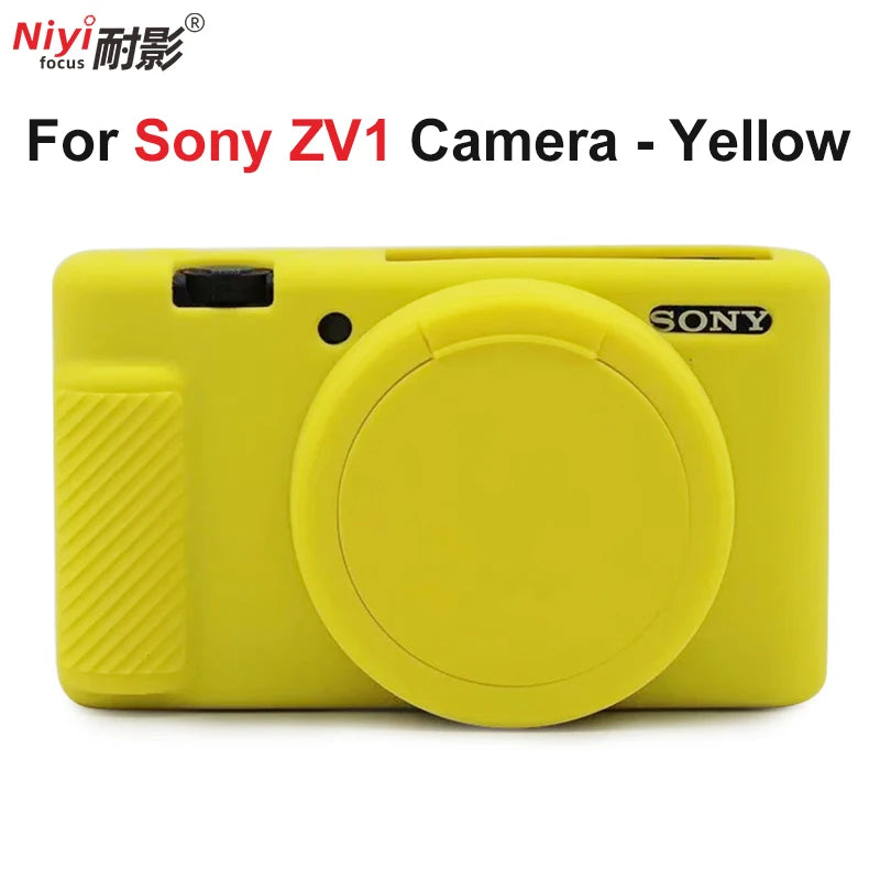 for Sony ZV1 Camera Soft Silicone Case Body Cover Protector Frame Skin for Sony ZV1 Camera ZV1 Glass Film Screen Protector
