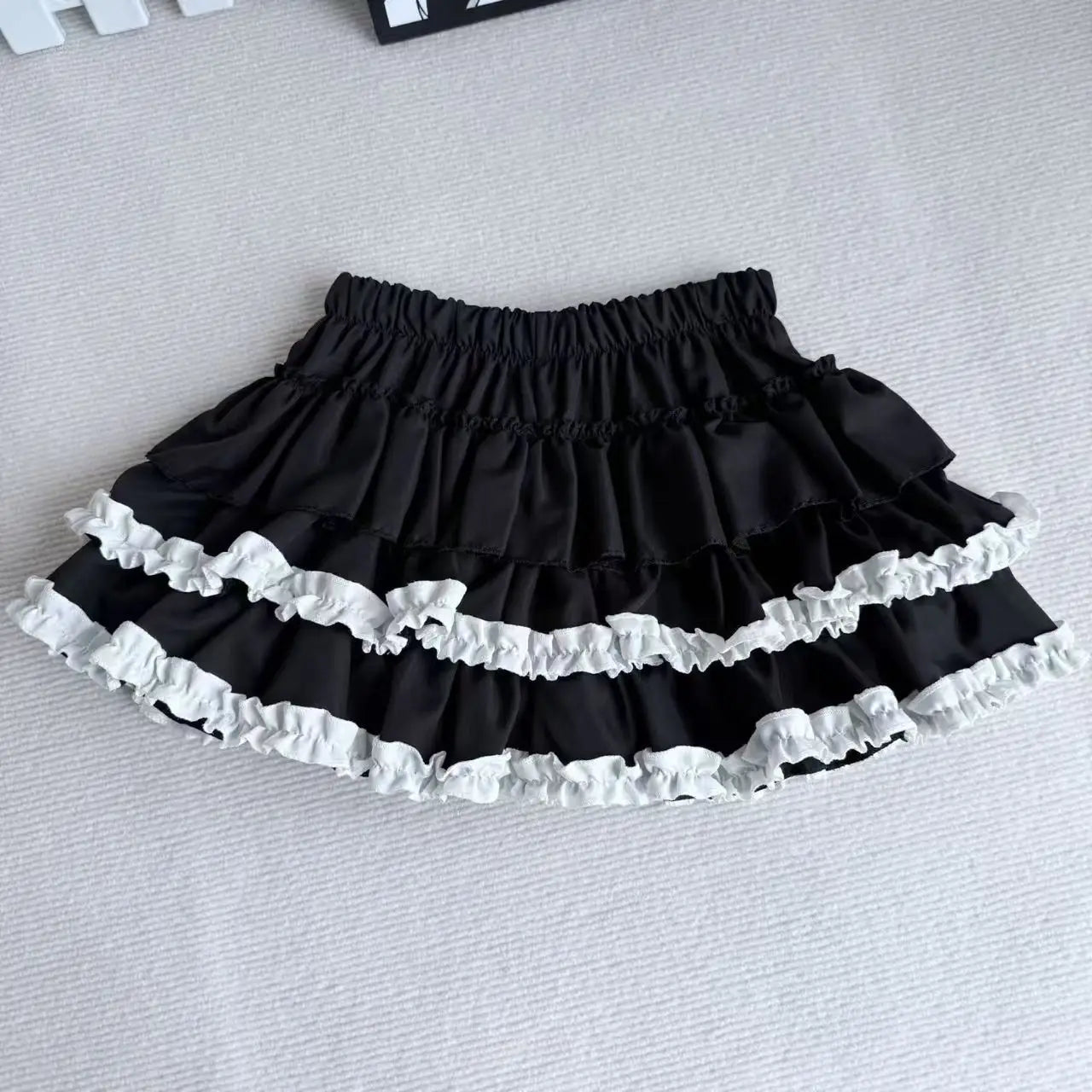 Sweet And Spicy High Waist Puffy Half-length Skirt for Women Anti-exposure Bow-knot Short Cake Skirt Spring Summer New Style
