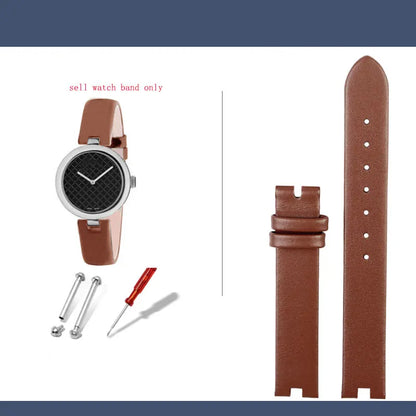 12-4mm 14-4mm Women's  Leather Watch Strap For Gucci Leather Notch Watch band YA141401 YA141505  Leather Watch Chain Wristband