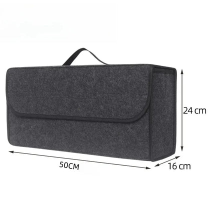 Car Trunk Organizer Soft Felt Storage Box Homefish Large Anti Slip Compartment Boot Storage Organizer Tool Car Storage Bag
