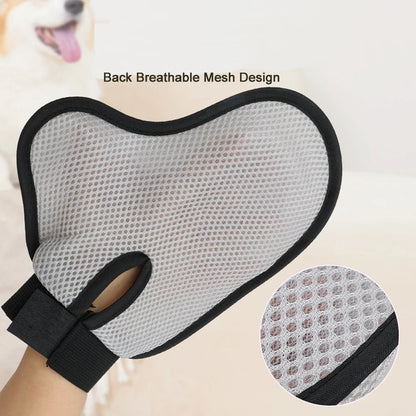 Pet Grooming Glove Brush for Cats Dogs Bath Massage Gloves for Bathing Grooming Softy Comfortable Animal Hair Removal Tool