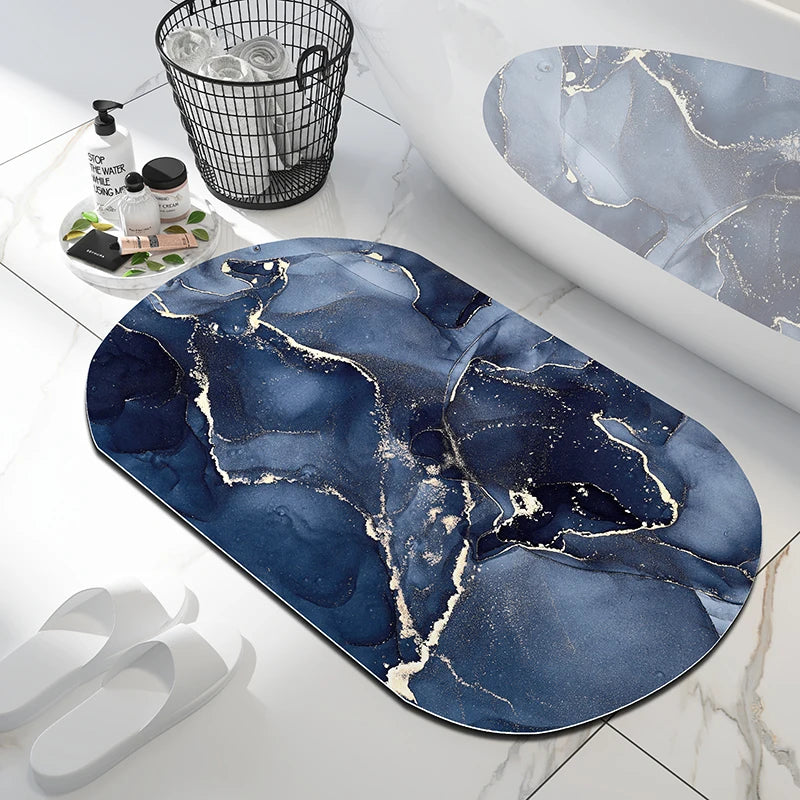 Soft Bathroom Mat Diatomaceous Earth Floor Mats Bathroom Rugs Super Absorbent Toilet Carpet Door Bath Foot Mats Non-slip Shower