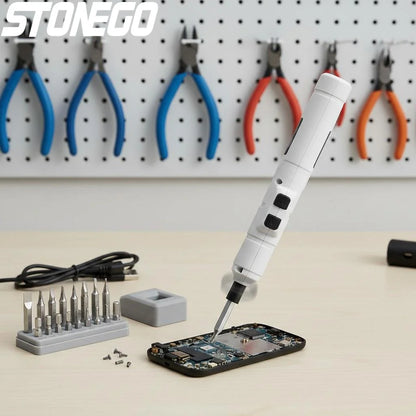 Cordless Mini Electric Screwdriver USB Rechargeable Drill Flexible Shaft Set Lightweight Durable Tool Kit Power Tools