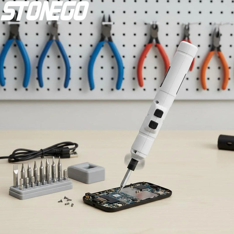 Cordless Mini Electric Screwdriver USB Rechargeable Drill Flexible Shaft Set Lightweight Durable Tool Kit Power Tools