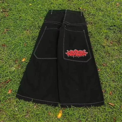 American Fashion Trend Joker Best Sell Special Spot Jeans Women Street Y2K New Punk Oversized Wide-leg Pants Unisex Casual Jeans
