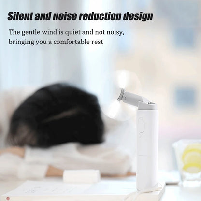 Portable mini fan, USB charging small fan, foldable outdoor portable fan, suitable for office, travel, camping, and outdoor use
