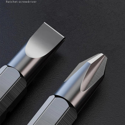 2 in 1 Ratchet Screwdriver Set T-shaped Adjustable Telescopic Nut Key Double Purpose Screw Driver Household Repair Hand Tools