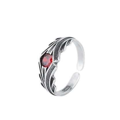925 Sterling Silver Red Zircon Rings For Women Fashion High Quality Fine Jewelry Accessories  Everything Jewellery