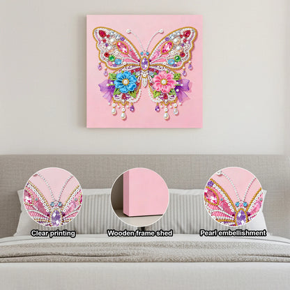 DIY Pearl Dot Painting for Adults Beginners Home Wall Decor Pearl Gem Paintings Picture Arts Craft 25x25cm With Frame
