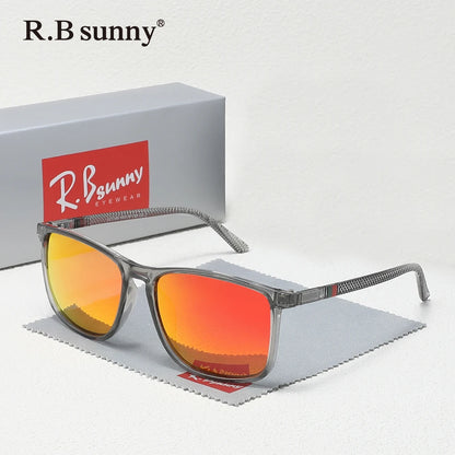 Classic Rectangle Sunglasses For Men Women Driving Fishing UV400 Protection Eyewear Polarized Fashion Glasses