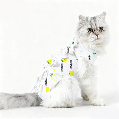 *Pet Neutering Suit Cat Postoperative Recovery Anti Licking Clothing Adjustable Cat Wound Protective Clothes Pet Supplies