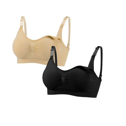 1/2/3PCS No Steel Ring with Sports Pad Bra Breastfeeding Non-sagging Vest-style Pregnant Women's Clothing Underwear Front Buckle