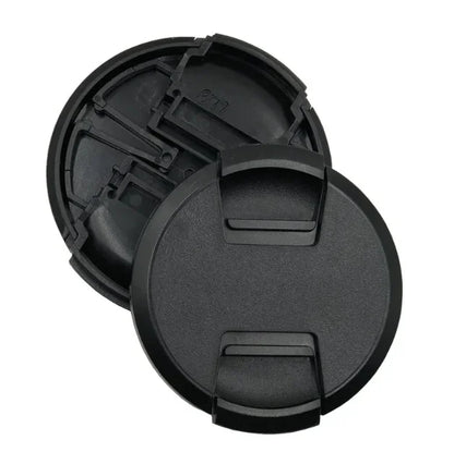 Camcorder Photography Accessories Camera Lens Cap Cover 40 52 55 58 62 67 72 77 82mm Snap On Center Pinch Fit For All DSLR