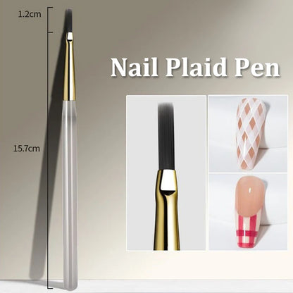 Nail Art UV Gel DIY Design Manicure Painting Brush Acrylic Lines Pen Stripes Grid Flower Butterfly Drawing Watercolor Brushes