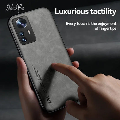 DECLAREYAO Slim Suede Leather Hard Coque For Xiaomi Mi 14T 13T 12T 11T 10T 9T 15 Pro 14 Ultra 13 12 12X 12S 11 Lite Case Cover
