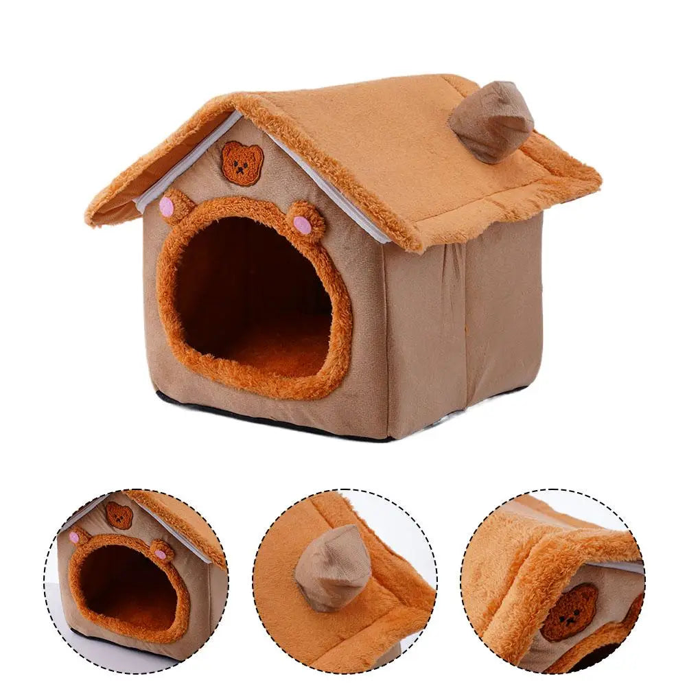 Ultra Soft Plush Pet Bed House Removable Washable Warm Kennel Mat Nest for Chihuahuas French Bulldog Cats Puppy Sleeping Bag