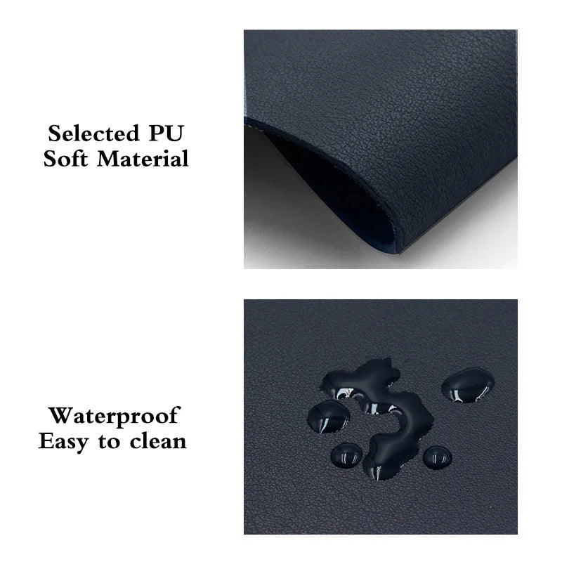 Solid Color PU Mouse Pad Non-Slip Gaming Desktop Mouse Pad Waterproof Anti-Scratch Easy To Clean Mat For Desktop Computer Laptop