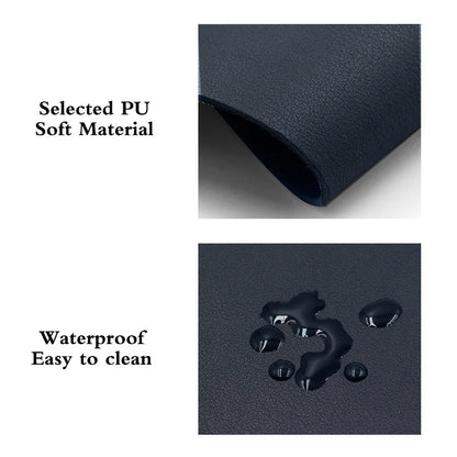 Solid Color PU Mouse Pad Non-Slip Gaming Desktop Mouse Pad Waterproof Anti-Scratch Easy To Clean Mat For Desktop Computer Laptop