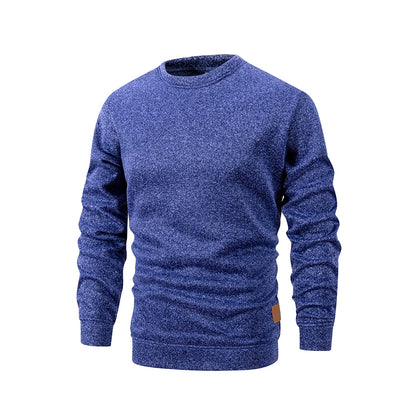 Men's Pullover Solid Color Warm Sweaters Fashion Crewneck Hoody Casual Loose Sweatshirt Oversize Street Sportswear Men Clothes