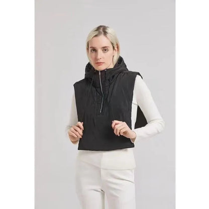2024 New Winter Cotton Thickened Hooded Jacket Women Male Bracket Mock Collar Zipper Cape Beanies Casual Scarf Wind Snow Cap