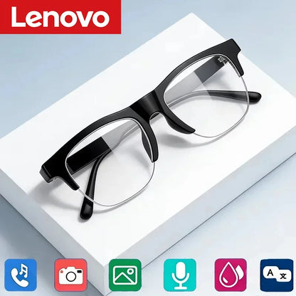 Lenovo New AI Smart Glasses 1600W Pixel Camera Video Recording AI Photo Recognition Bluetooth Call Voice Translation Sunglasses