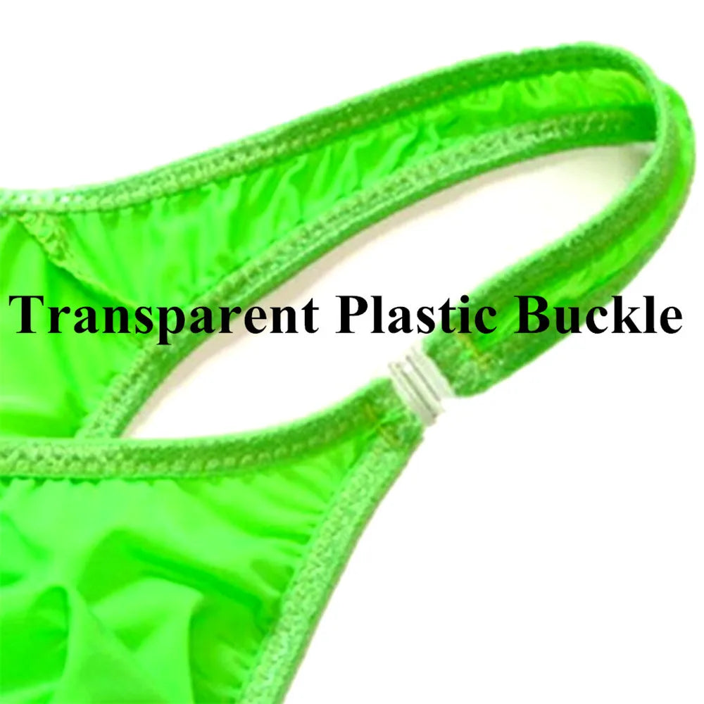 5Pcs/Set Men Sexy G-string Transparent Buckle Low Waist Thong Nylon High Quality Underwear U Pouch Cozy Underpants Fast Shipping