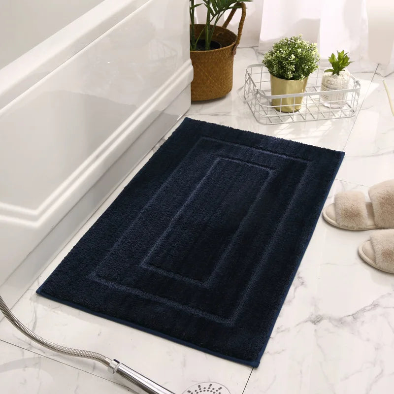 Thickened Bathroom Absorbent Floor Mat Solid Color Back Jacquard Quick-Drying Foot Pad Soft and Skin-Friendly Floor Carpet
