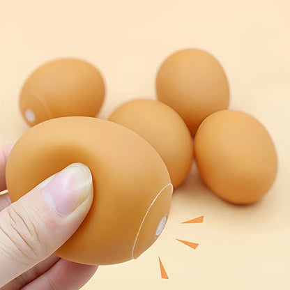 4Pcs Squeaky Egg Pet Chew Toys, Thermoplastic Rubber Interactive Balls, Teething Toys for Dogs and Cats