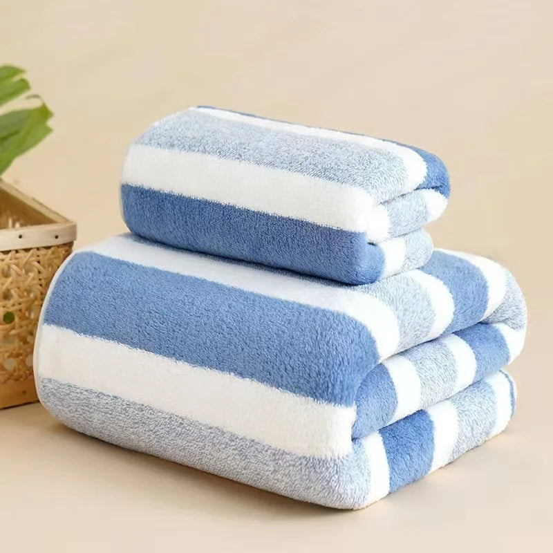 1-pack thick bath towel, strong water absorption and quick drying, non shedding, durable - very suitable for families, beaches,