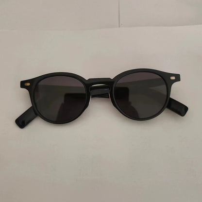 GAMBLE MONSHER Driving Sunglasses Women's UV Protection Large Small Faces Sunscreen Fashionable round Frame Glasses