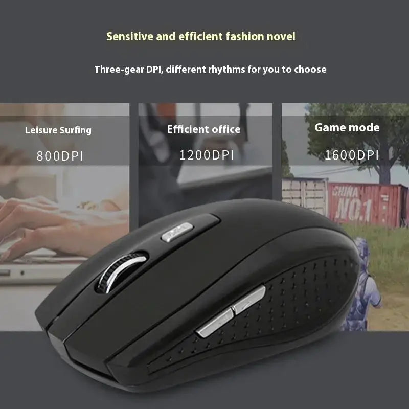 2.4G Wireless Mouse 2.4Ghz Gaming Mouse Ergonomic Design Wireless Mouse Slim Mini Noiseless Mice DPI1600 For Macbook PC Laptops